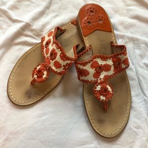 Jack Rogers Jacks Flat Sandal Canvas Polka Dot
